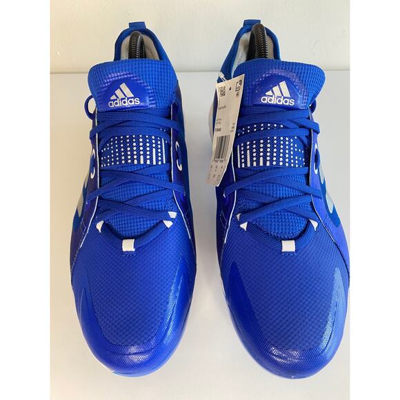 NWT ADIDAS CLEATS 11 PUREHUSTLE METAL FASTPITCH SOFTBALL SHOES BLUE FV9040 - Picture 6 of 16